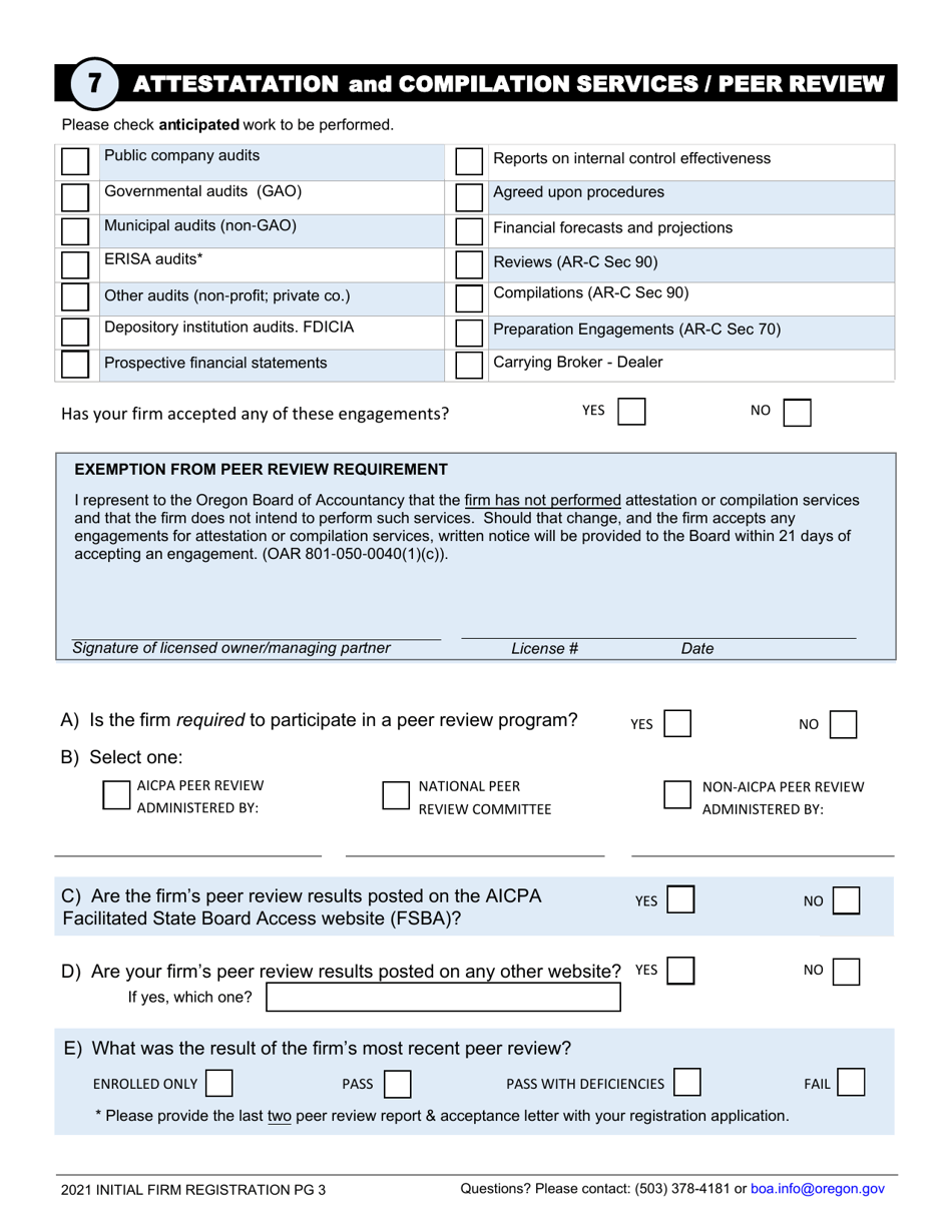 Initial Firm Registration - Oregon, Page 6