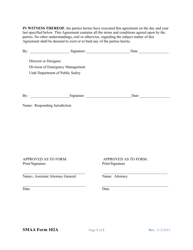 SMAA Form 102A Agent of the State of Utah Emac Agreement - Utah, Page 3