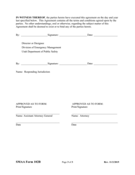 SMAA Form 102B Agent of the State of Utah Smaa Agreement - Utah, Page 3