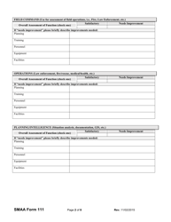 SMAA Form 111 After Action/Corrective Action (Aa/Ca) Report Survey Template - Utah, Page 2