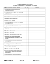 SMAA Form 111 After Action/Corrective Action (Aa/Ca) Report Survey Template - Utah, Page 4