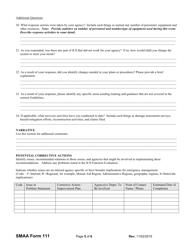 SMAA Form 111 After Action/Corrective Action (Aa/Ca) Report Survey Template - Utah, Page 5