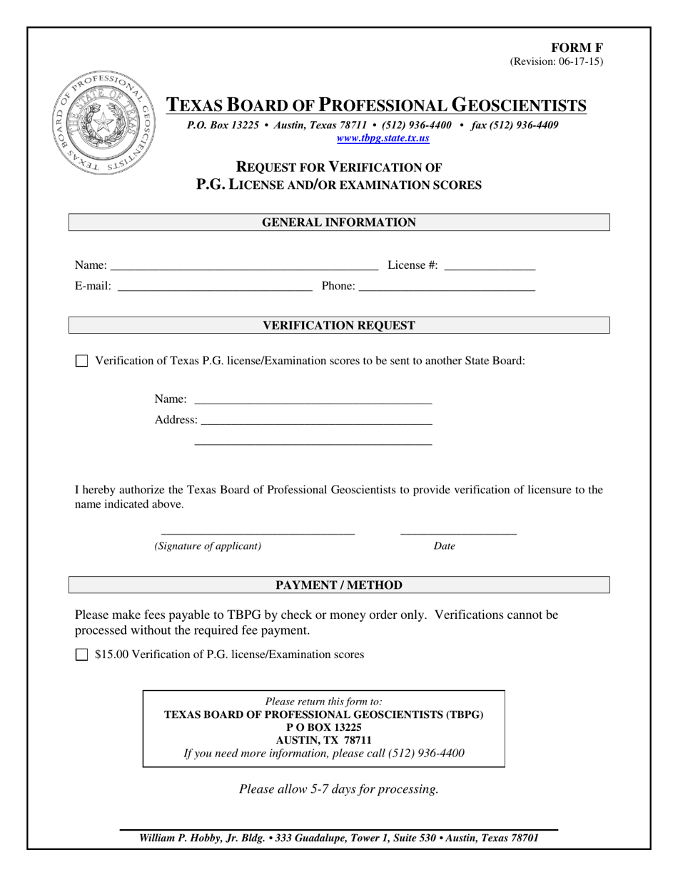 Form F Fill Out, Sign Online and Download Printable PDF, Texas Templateroller