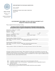 Document preview: Government Records Access and Management Act Request for Dcfs Records - Utah