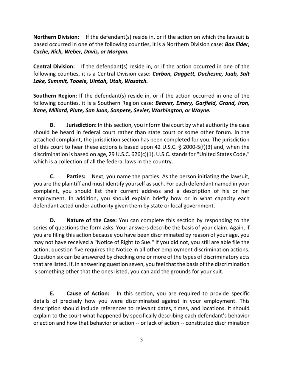 Employment Discrimination Complaint - Utah, Page 4