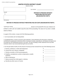 Document preview: Motion to Proceed Without Prepaying Fees or Costs (Incarcerated Party) - Utah