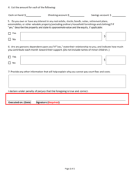 Motion to Proceed Without Prepaying Fees or Costs (Incarcerated Party) - Utah, Page 2