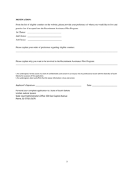 Rural Attorney Recruitment Application - South Dakota, Page 3