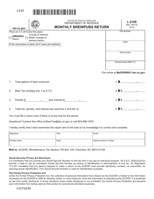 Form L-2169  Printable Pdf