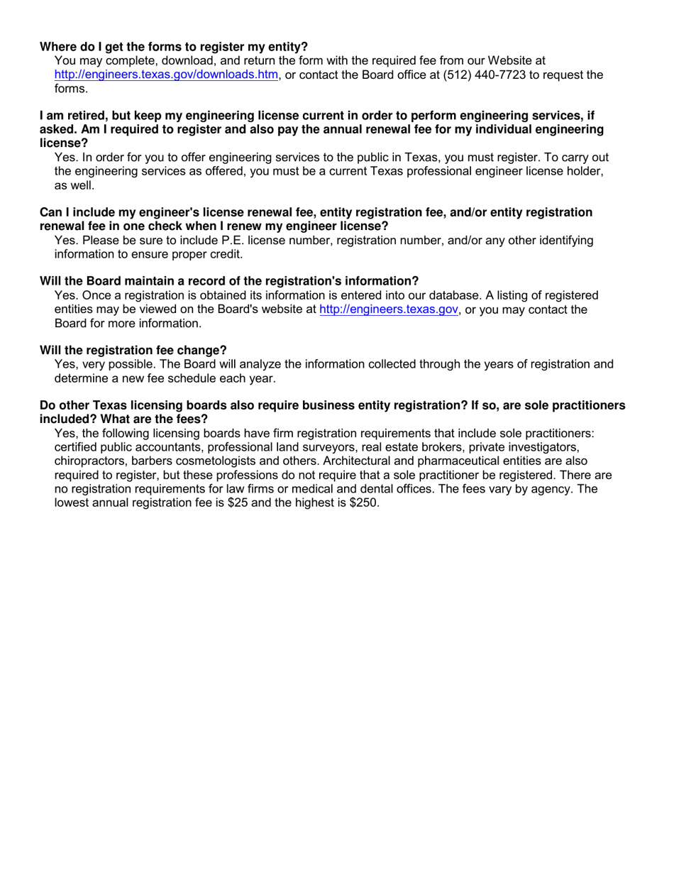 Firm Registration Application - Texas, Page 3