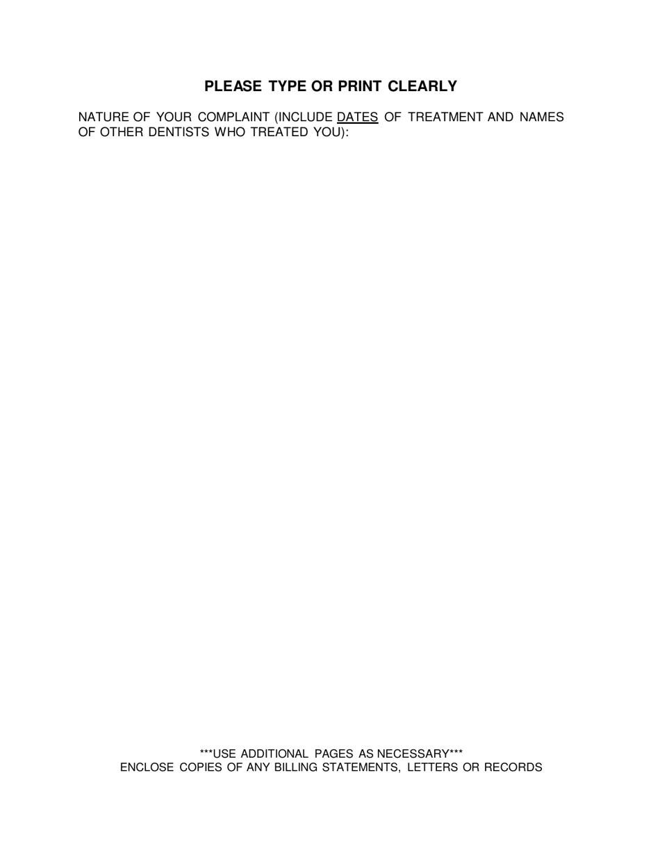 Complaint Form - Oregon, Page 4