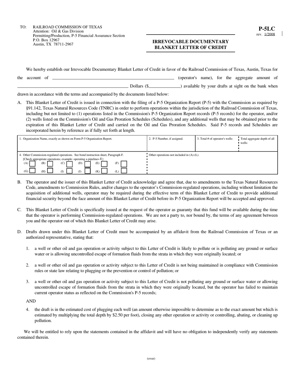Form P5LC Fill Out, Sign Online and Download Fillable PDF, Texas