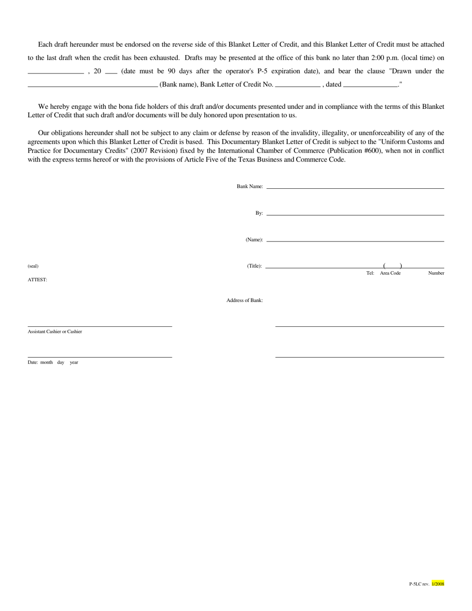 Form P5LC Fill Out, Sign Online and Download Fillable PDF, Texas