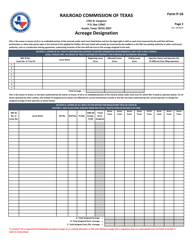 Form P-16 Acreage Designation - Texas, Page 2