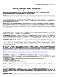 Instructions for Form P-17, P-17A - Texas