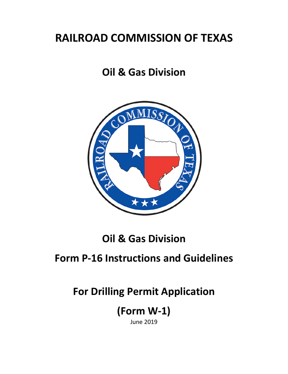 Instructions for Form P-16 Acreage Designation for Drilling Permit Application - Texas, Page 1