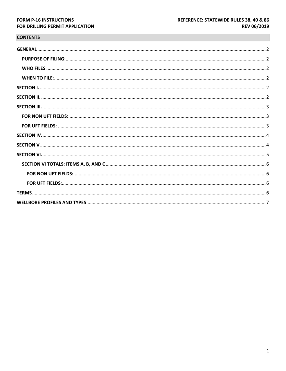Instructions for Form P-16 Acreage Designation for Drilling Permit Application - Texas, Page 2