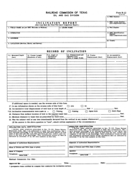 Document preview: Form W-12 Inclination Report - Texas