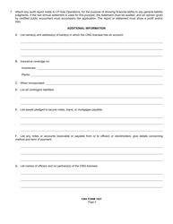 CNG Form 1027 Application for Qualification as Self-insurer General Liability - Texas, Page 3