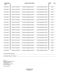 CNG Form 1503 Notice of Completed Installation of a Cng System on School Bus, Public Transportation, Mass Transit, or Special Transit Vehicle(S) - Texas, Page 2