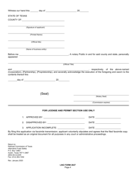 LNG Form 2027 Application for Qualification as Self-insurer General Liability - Texas, Page 4