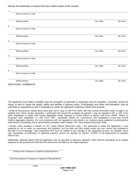 LNG Form 2025 Application and Notice of Exception to the Regulations for Liquefied Natural Gas - Texas, Page 4