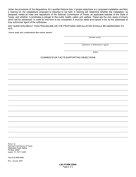LNG Form 2500A Notice of Proposed Lng Installation - Texas, Page 2