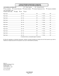 LNG Form 2501 Completion Report for Commercial Lng Installations of Less Than 15,540 Gallons Water Capacity - Texas, Page 2
