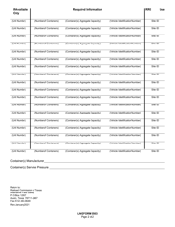 LNG Form 2503 Notice of Completed Installation of an Lng System on School Bus, Public Transportation, Mass Transit, or Special Transit Vehicles - Texas, Page 2