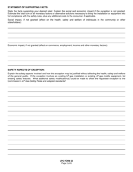 LPG Form 25 Application and Notice of Exception to the Lp-Gas Safety Rules - Texas, Page 2