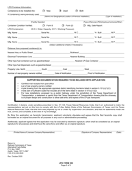 LPG Form 500 Application to Install Lpg Facility (Aggregate Water Capacity of 10,000 Gallons or More) - Texas, Page 2