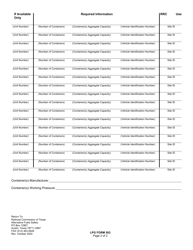 LPG Form 503 Notice of Completed Installation of an Lpg System on School Bus, Public Transportation, Mass Transit, or Special Transit Vehicle(S) - Texas, Page 2