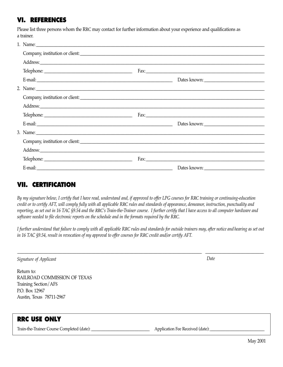 Outside Trainer Application - Texas, Page 3