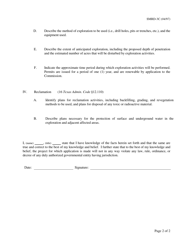 Form SMRD-3C Notice of Plan to Conduct Coal Exploration Activities in Which 250 Tons or Less Will Be Removed - Texas, Page 2