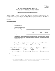 Form SMRD-1C Application for Coal Mining Operations Permit - Texas, Page 5