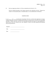 Form SMRD-3U Application to Conduct Uranium Exploration Activities by Drilling - Texas, Page 3