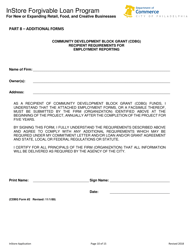 Instore Forgivable Loan Program Application - City of Philadelphia, Pennsylvania, Page 10