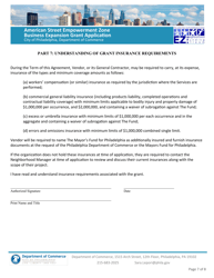 American Street Empowerment Zone Business Expansion Grant Application - City of Philadelphia, Pennsylvania, Page 7