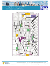 American Street Empowerment Zone Beautification Grant Application - City of Philadelphia, Pennsylvania, Page 8