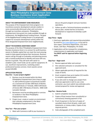 Document preview: West Philadelphia Empowerment Zone Business Assistance Grant Application - City of Philadelphia, Pennsylvania
