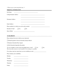 Internship Application - Utah, Page 2