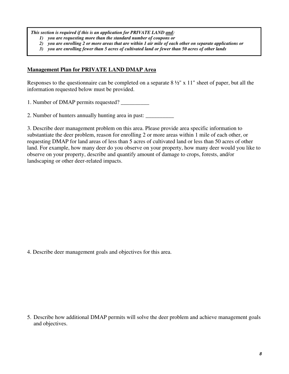 Form PGC-710-WM Regular Landowner / Lessee Application - Pennsylvania, Page 8