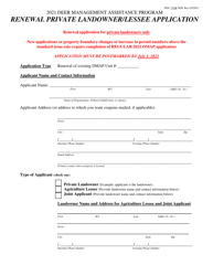 Form PGC-710A-WM &quot;Renewal Private Landowner/Lessee Application&quot; - Pennsylvania, 2021
