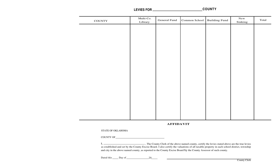 Form S.A. I.263 Assessors Report to Excise Board - Oklahoma, Page 2