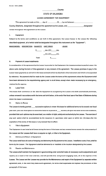 Form S.A.&amp; I.120-A Lease Agreement for Equipment - Oklahoma