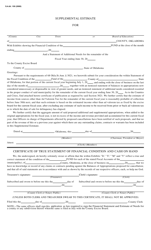 Form S.A.&amp; I.150 Supplemental Estimate - Oklahoma