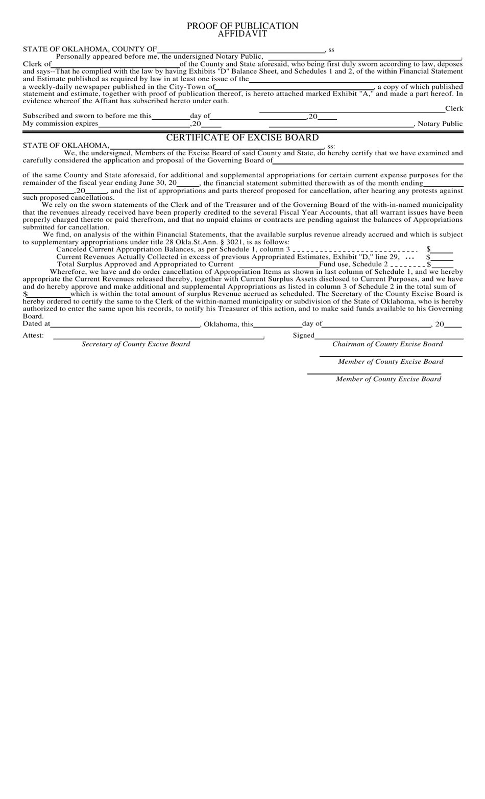 Form S.A. I.150 Supplemental Estimate - Oklahoma, Page 4