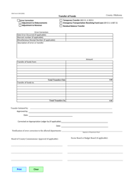 OSAI Form 240 Transfer of Funds - Oklahoma