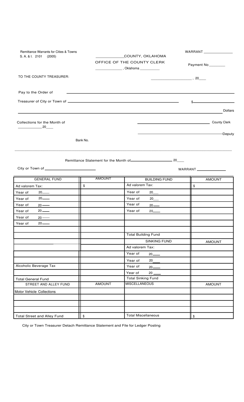 Form S.A.& I.2101 - Fill Out, Sign Online and Download Printable PDF ...