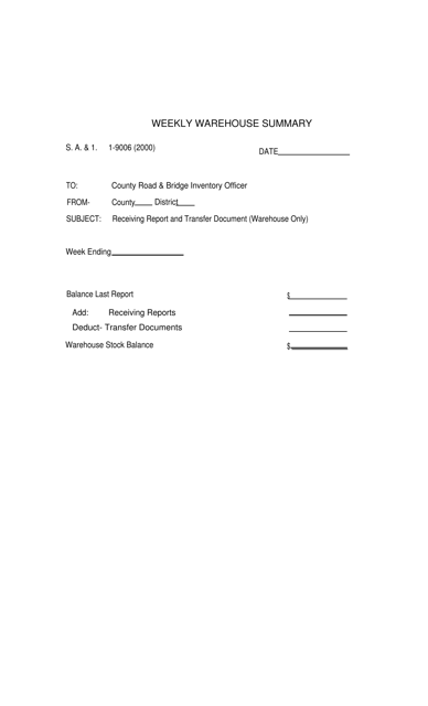 Form S.A.& I.9006  Printable Pdf